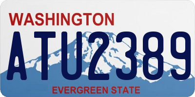 WA license plate ATU2389