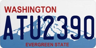 WA license plate ATU2390