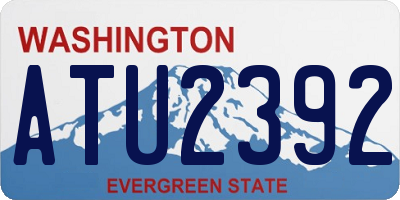 WA license plate ATU2392