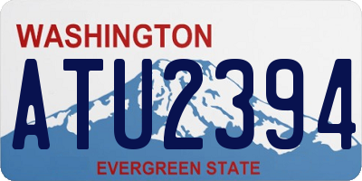 WA license plate ATU2394