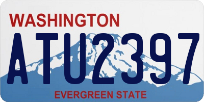 WA license plate ATU2397