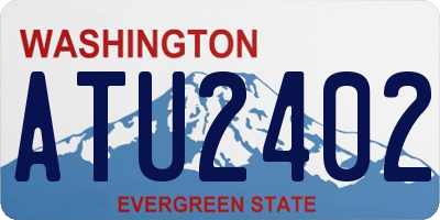 WA license plate ATU2402
