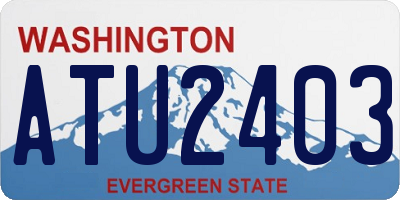 WA license plate ATU2403