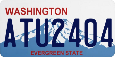 WA license plate ATU2404