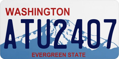 WA license plate ATU2407