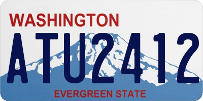 WA license plate ATU2412