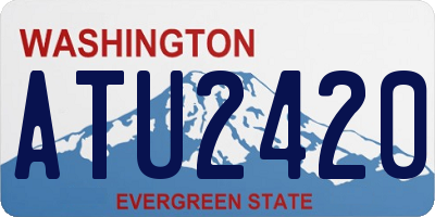 WA license plate ATU2420