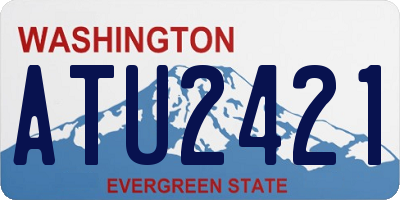 WA license plate ATU2421