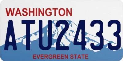 WA license plate ATU2433