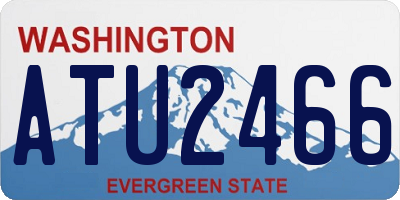 WA license plate ATU2466