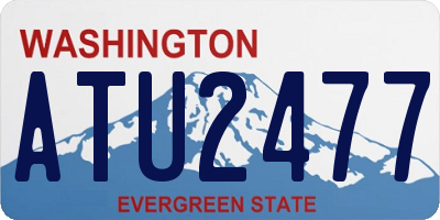 WA license plate ATU2477