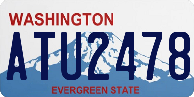 WA license plate ATU2478