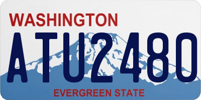 WA license plate ATU2480