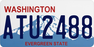 WA license plate ATU2488