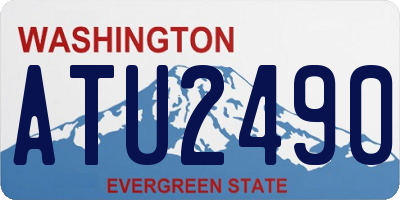WA license plate ATU2490