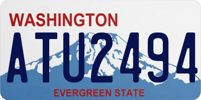 WA license plate ATU2494