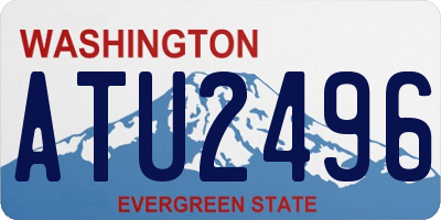 WA license plate ATU2496