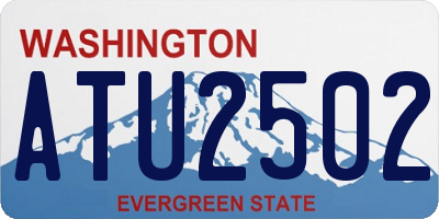 WA license plate ATU2502