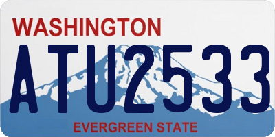 WA license plate ATU2533