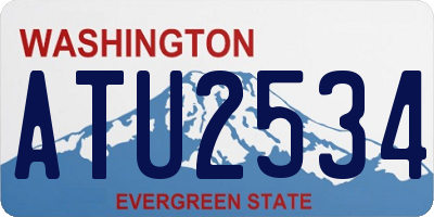 WA license plate ATU2534