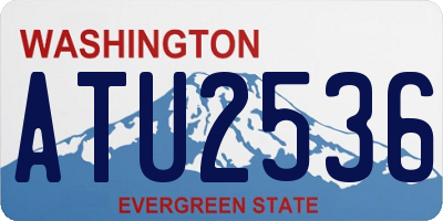WA license plate ATU2536