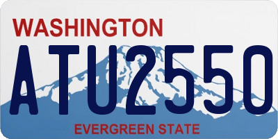 WA license plate ATU2550