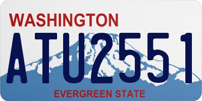 WA license plate ATU2551