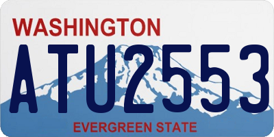 WA license plate ATU2553