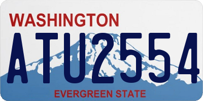 WA license plate ATU2554