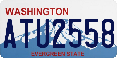 WA license plate ATU2558