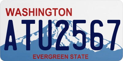 WA license plate ATU2567