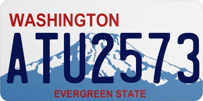 WA license plate ATU2573