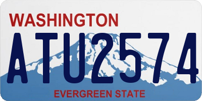WA license plate ATU2574