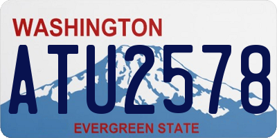WA license plate ATU2578