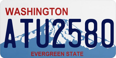 WA license plate ATU2580