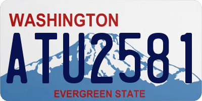 WA license plate ATU2581