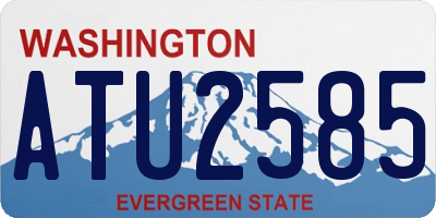 WA license plate ATU2585