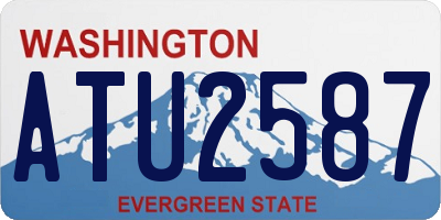 WA license plate ATU2587