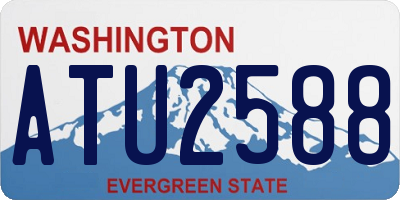 WA license plate ATU2588