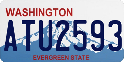 WA license plate ATU2593