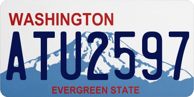 WA license plate ATU2597