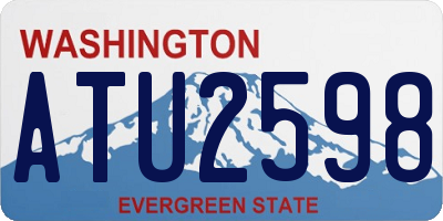 WA license plate ATU2598