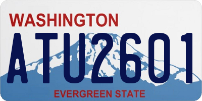 WA license plate ATU2601