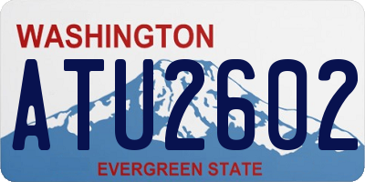 WA license plate ATU2602