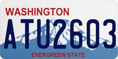 WA license plate ATU2603
