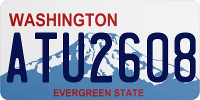 WA license plate ATU2608