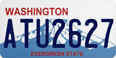 WA license plate ATU2627