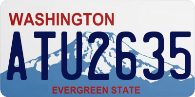 WA license plate ATU2635