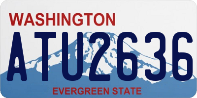 WA license plate ATU2636