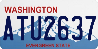 WA license plate ATU2637